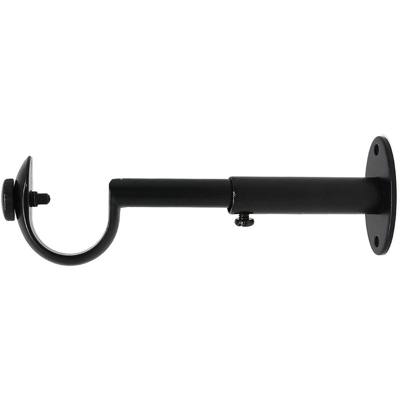 Allentown 4.37'' to 6.37'' Curtain Track/Rail, Black
