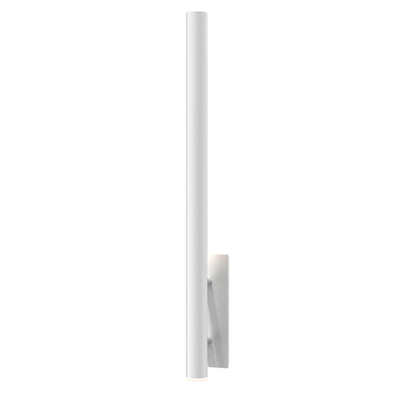 Flue Aluminium LED Armed Sconce, White, 40" H x 5" W x 4.75" D