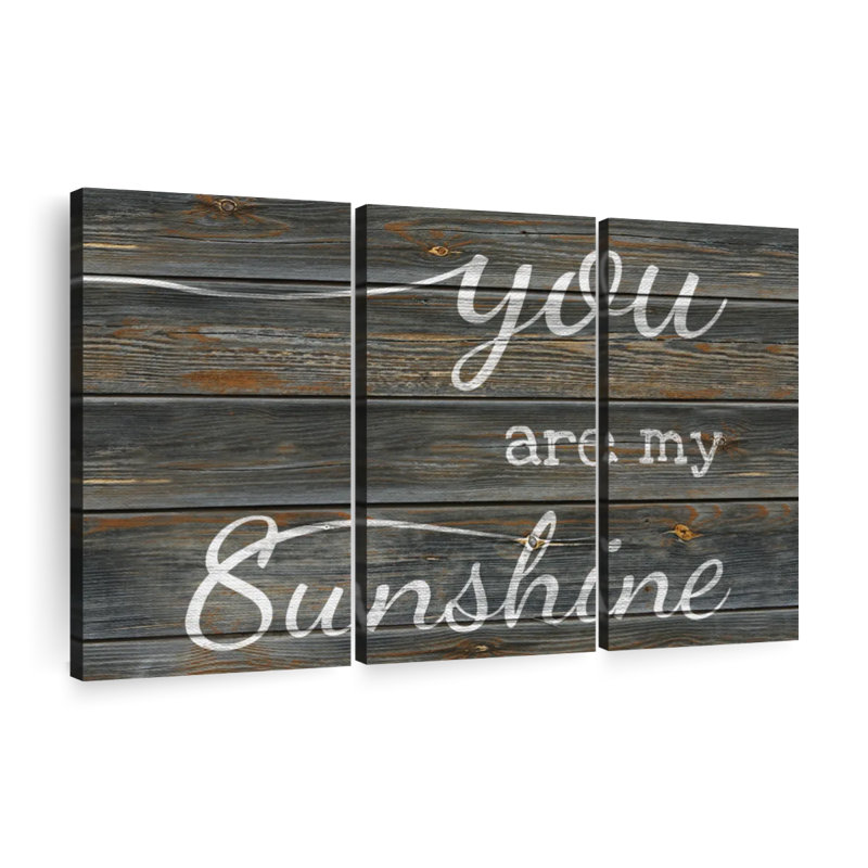 Ensemble de 3 pièces You Are My Sunshine, H 48 po x l 74 po x P 1,25 po