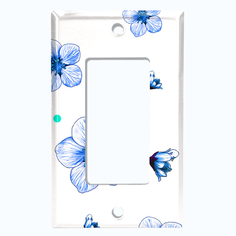 Patterned 1 - Gang Toggle Light Switch Standard Wall Plate