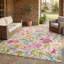 Tapis d'intérieur / extérieur à motif floral beige / rose / vert Runa-358419817