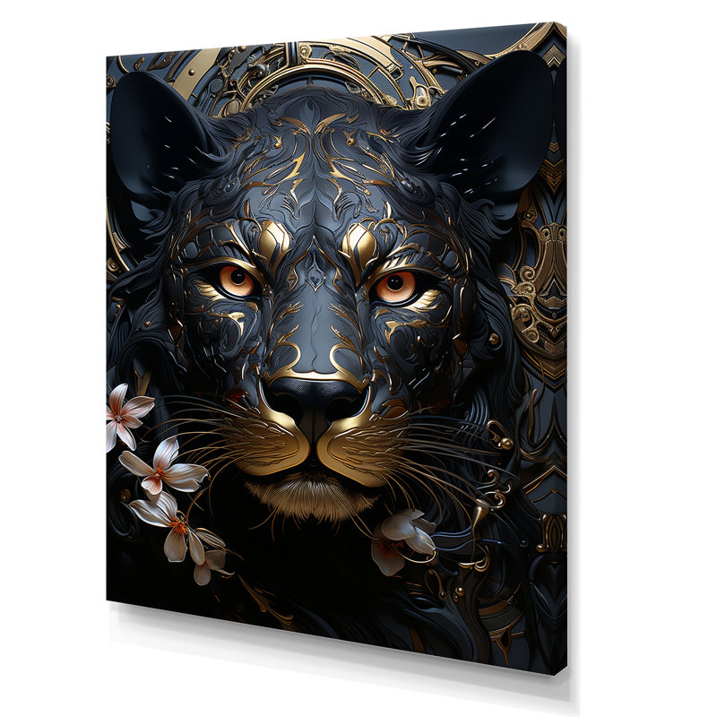 Golden Panther Majesty I, Toile tendue, H 32 po x l 24 po