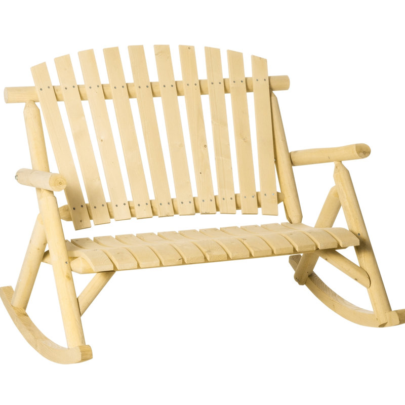 Chaise Adirondack berçante en bois massif Sanya