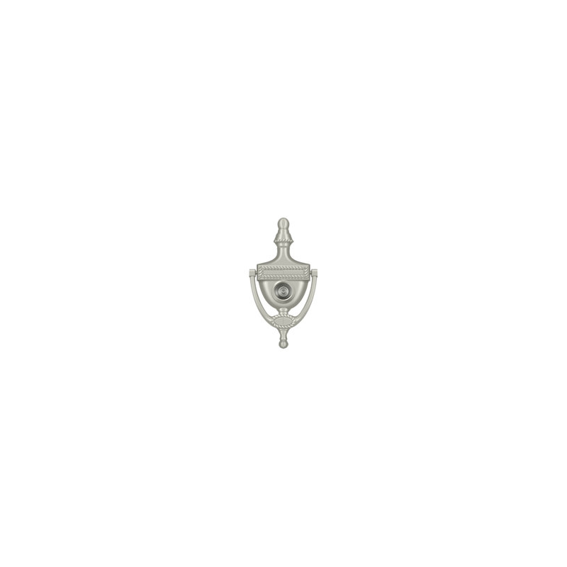 Victorian Brass Door Knocker, Brushed Nickel