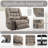 Muli 43.20"W Power Lift Recliner with Head & Footrest, Dual Motor, Lay Flat, Lumbar Support-1829128015
