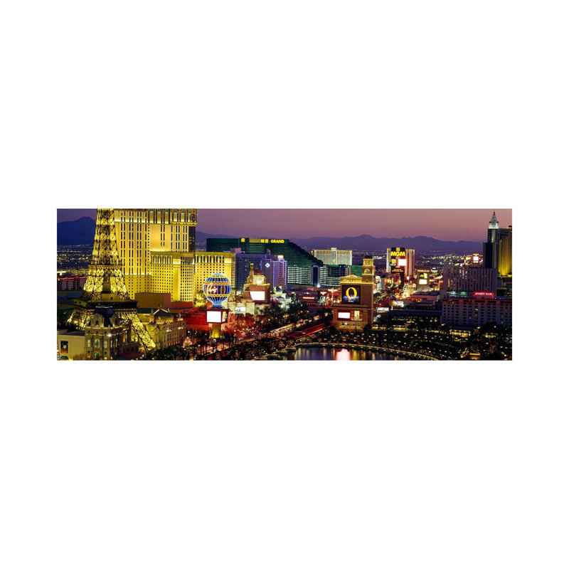 Las Vegas, Nevada, USA - Wrapped Canvas Panoramic Print, 30.48 cm H x 91.44 cm W x 1.91 cm D