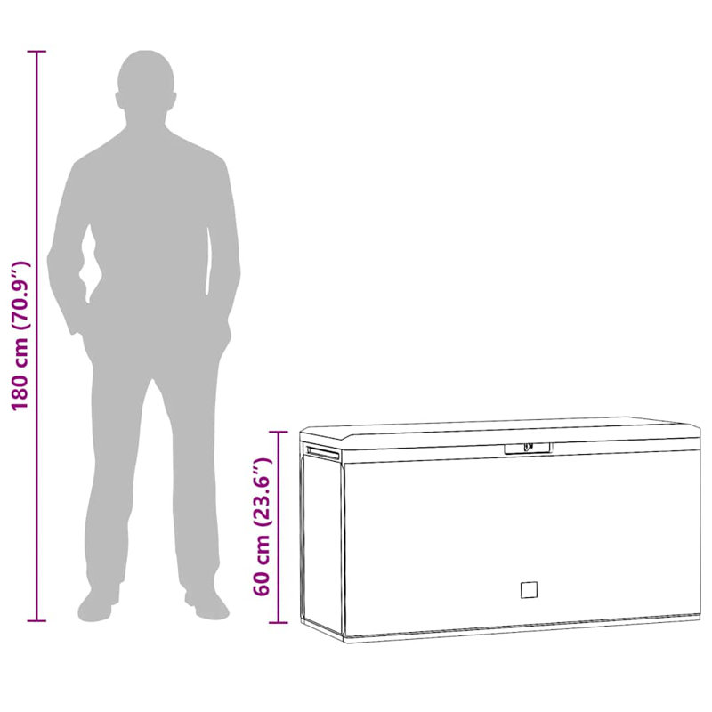 Coffre de rangement pour l'extérieur