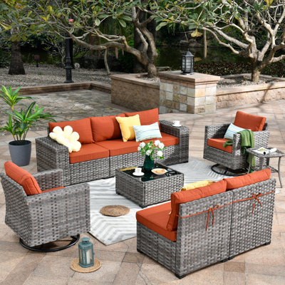 7 - Person Patio Conversation Set with Cushions