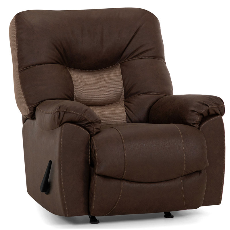 Eugenie Upholstered Recliner, Chocolate