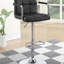 Tabouret de bar chromé réglable avec accoudoirs-1464225605