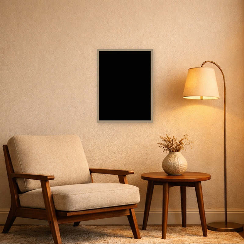 Tableau magnétique en tissu encadré, 19 x 25 cm, motif noir, pour l'organisation murale, Emery Brown