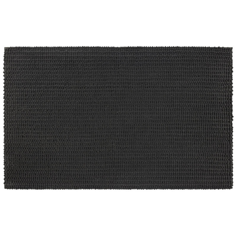 Tapis pour salle de bain Wagnon, L 17 po x L 24 po, Charbon de bois