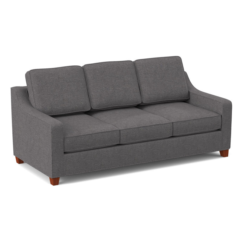 Clark 82" Square Arm Sofa Bed Sleeper with Reversible Cushions, BM Cherry, Innerspring, Antic Slate