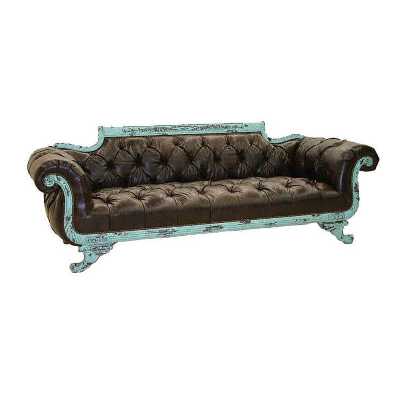 Leather Sofa, Hair Hide Zebra in the Wild, Natural, Pewter