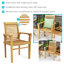 Fauteuil de salle à manger en bois de teck Heins