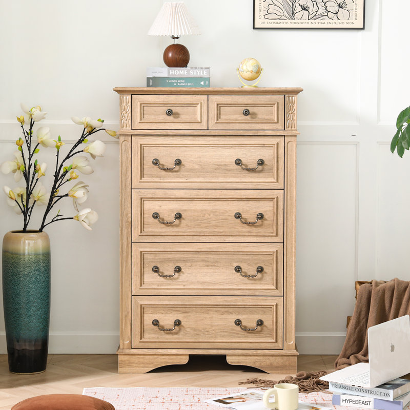 31.49'' W Farmhouse 6 - Drawers Dresser, Natural