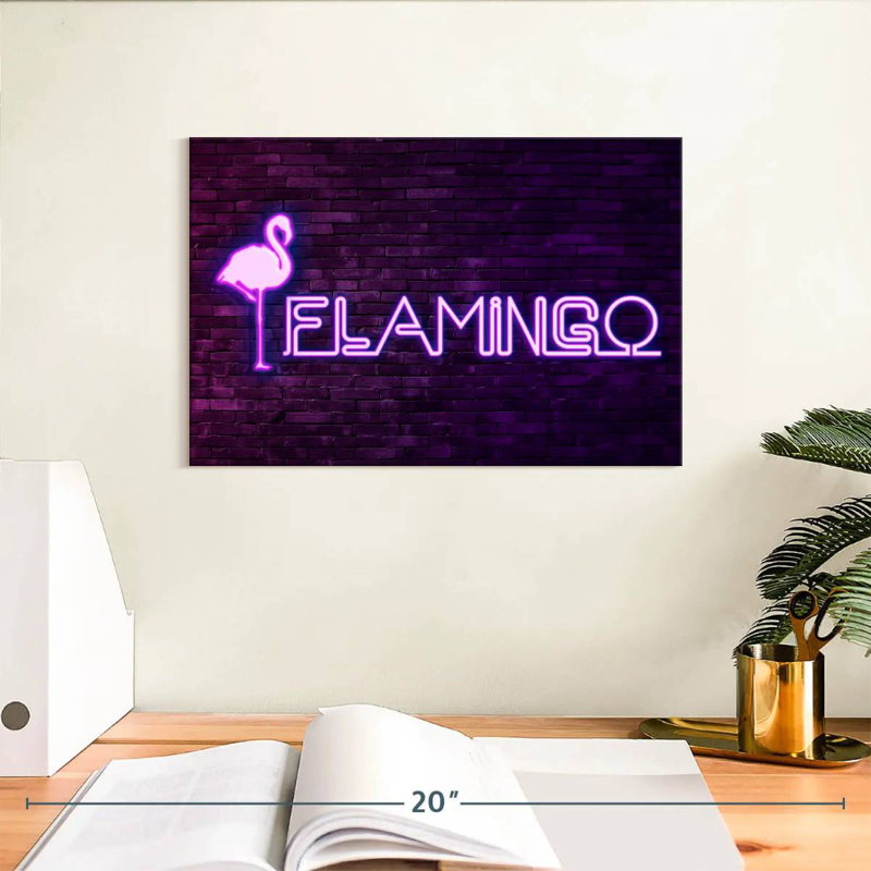 Flamant rose Brampt, H 8 po x l 12 po