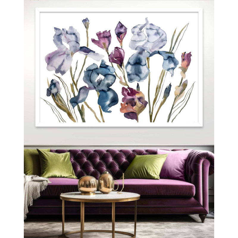 Irises No. 2 Print by Elizabeth Becker