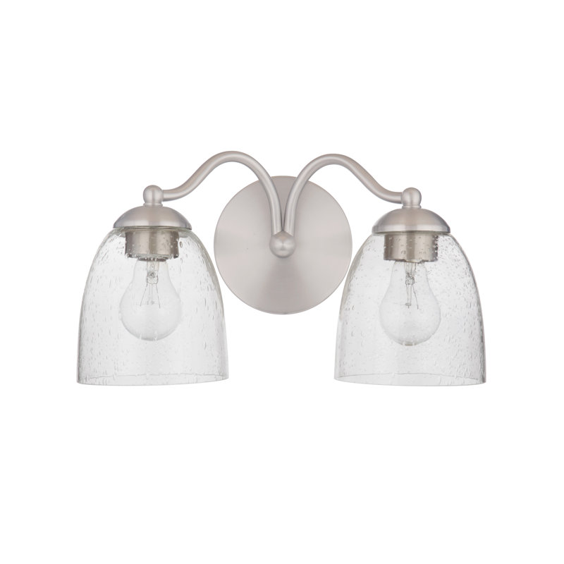 Worthington 2 - Light Dimmable Vanity Light, Brushed Polished Nickel