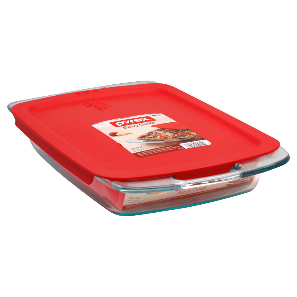 Pyrex Easy Grab Glass Rectangular Baking Dish with Lid & Reviews | Wayfair