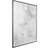 Canvas Abstract Gray Framed Wall Art with Black Frame