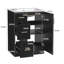 Ensemble de meuble-lavabo autoportant 24 po avec lavabo en céramique et armoire de rangement, 2 tiroirs, 1 tablette et 1 porte à fermeture douce-475873274-500815775