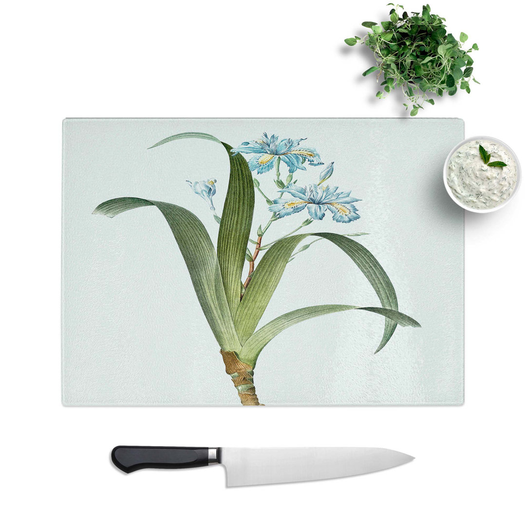 Glass Iris Flowers by Pierre-Joseph Redoute Chopping Board