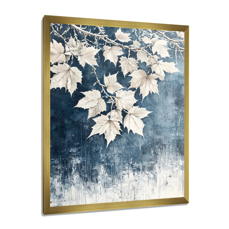 Karli - Floral Wall Art, H 32 po x l 16 po, Reproduction encadrée d'une seule photo, Doré