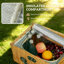 Light Brown Wicker Picnic Cooler Basket - Complete Service For 2 With Storage Compartment