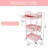 3 Tier Rolling Utility Cart With Drawer,Storage Cart,Rolling Cart Storage Organizer With Iron Wheels,Grey-231762585