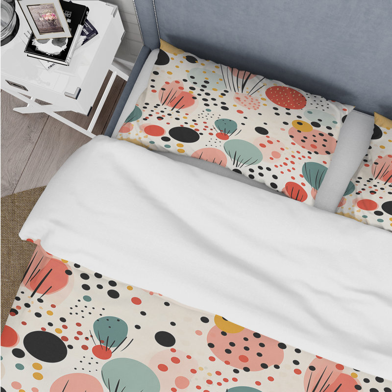 Literie à motif marocain à pois, Housse de couette pour très grand lit et 2 très