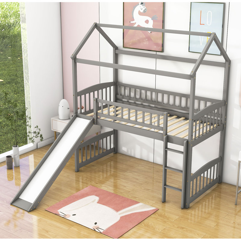 Lit mezzanine simple Clevenger par Harper Orchard, gris