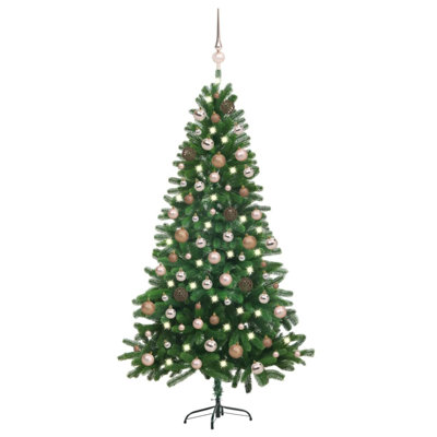 Décoration de sapin de Noël artificiel illuminé avec boule