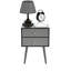 Table de chevet 2 tiroirs en gris foncé