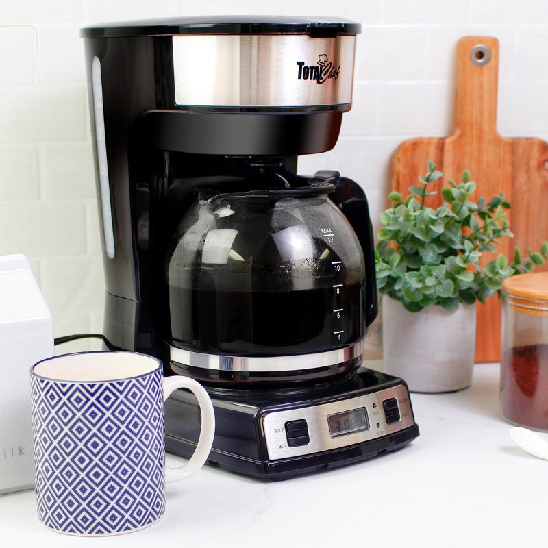 Cafetière programmable 12 tasses avec filtre Total Chef