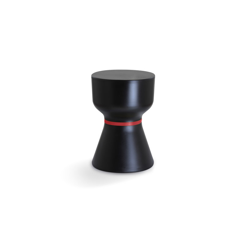 Tabouret d'appoint Paheko KO, Noir / Rouge