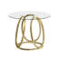 23.6" Round Glass End Table, Modern Style Tall Side Table for for Living Room, Balcony, Bedroom-538198486