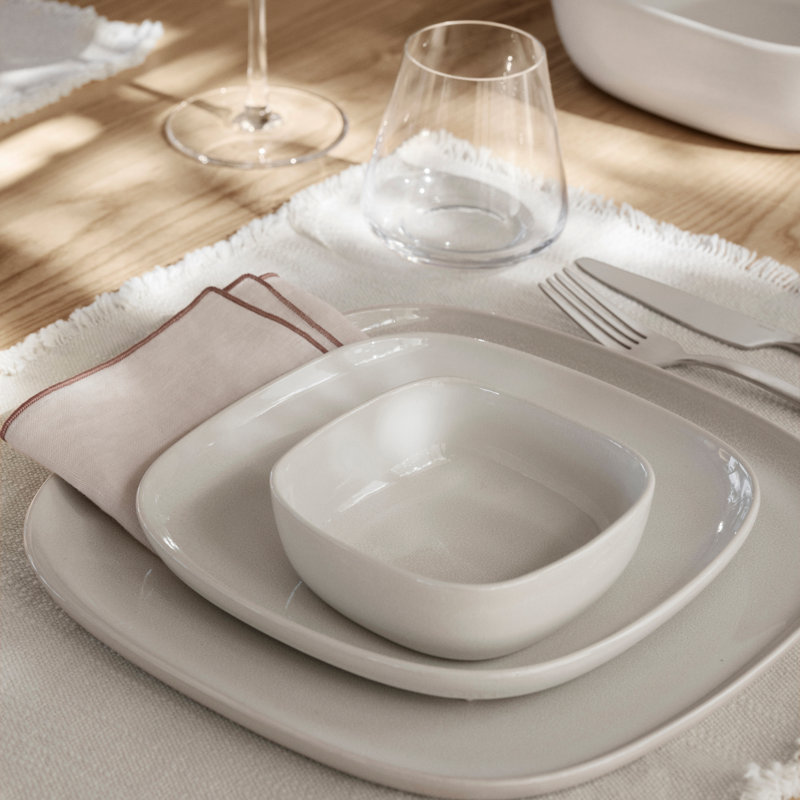 VAHLO Stoneware Side Plate - Mirage Grey, Gray