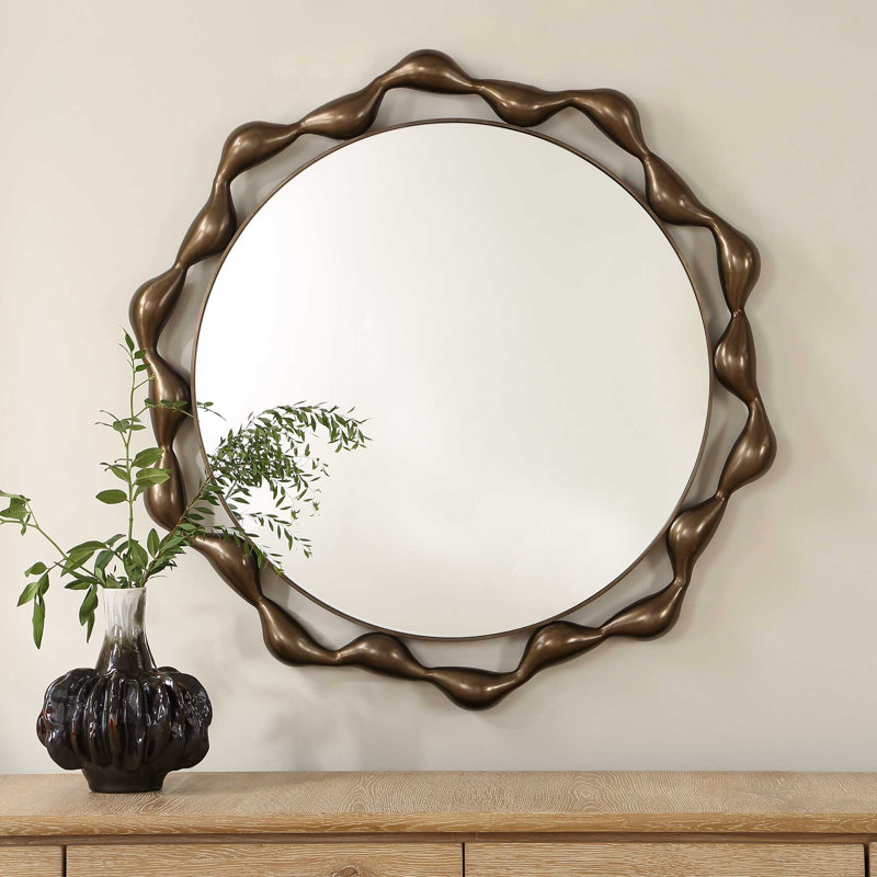 Uttermost Remolino Round Bronze Mirror