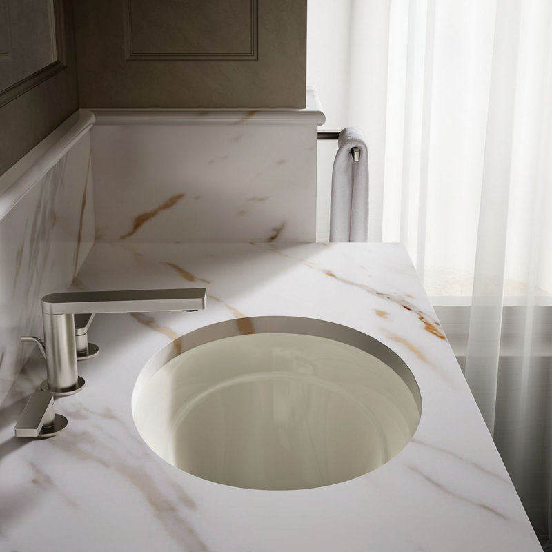 Serif Metal Oval Undermount Bathroom Sink, Suede