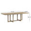 Ensemble de table de salle à manger 6 personnes Aurelio avec chaises rembourrées pivotantes à 180 °-130670967-130670968