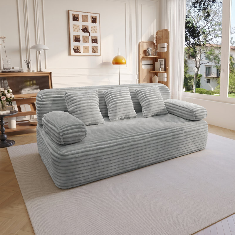 Canapé-lit Boneless Frameless 2-en-1 convertible, Gris