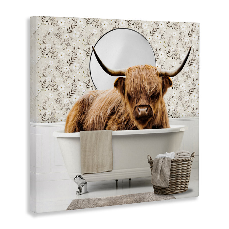 Toile Cottage, temps de bain, par CAD Designs, H 24 po x l 24 po