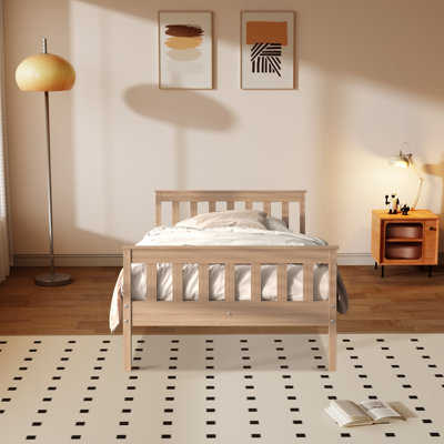Pine Shaker Bed Twin Oak