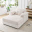 Fauteuil d'appoint en velours côtelé avec tabouret de rangement-376123008