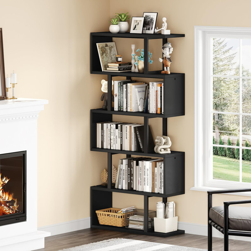 Aniya 69'' Steel Geometric Bookcase | Stylish Storage