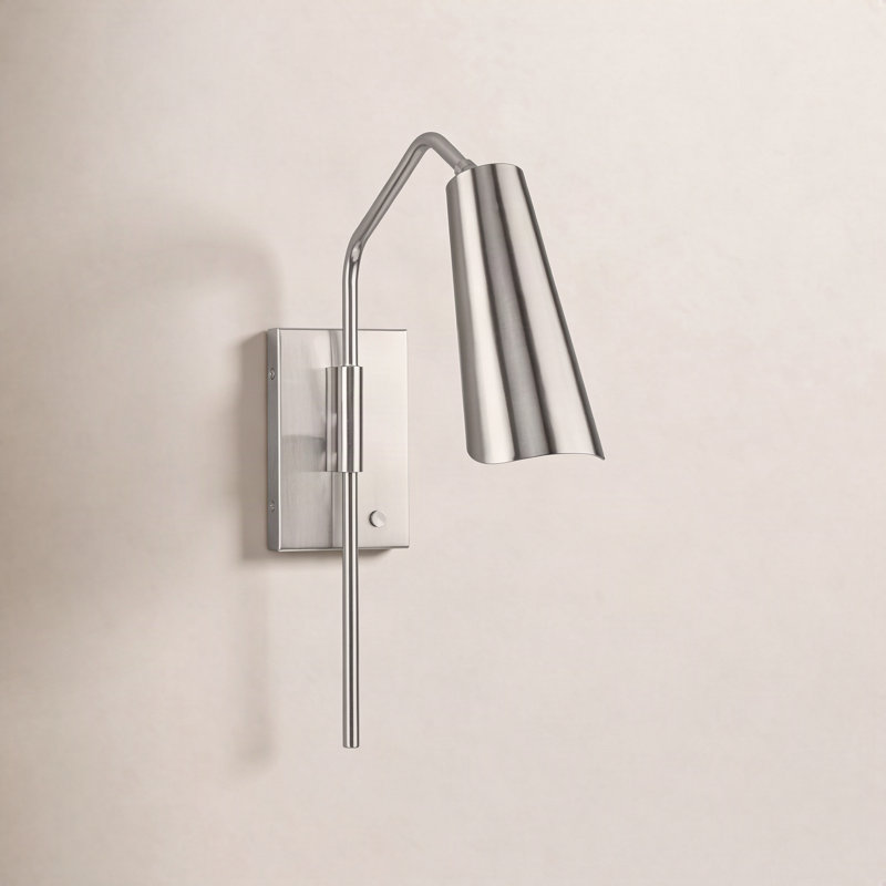 Bridgeville Steel Wall Sconce, Brushed Nickel