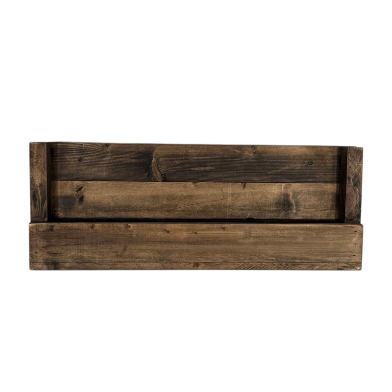 Horizon Rustic Wall-Mounted Bookshelf | Solid Wood Floating Book Ledge Display Shelf, Set of 3