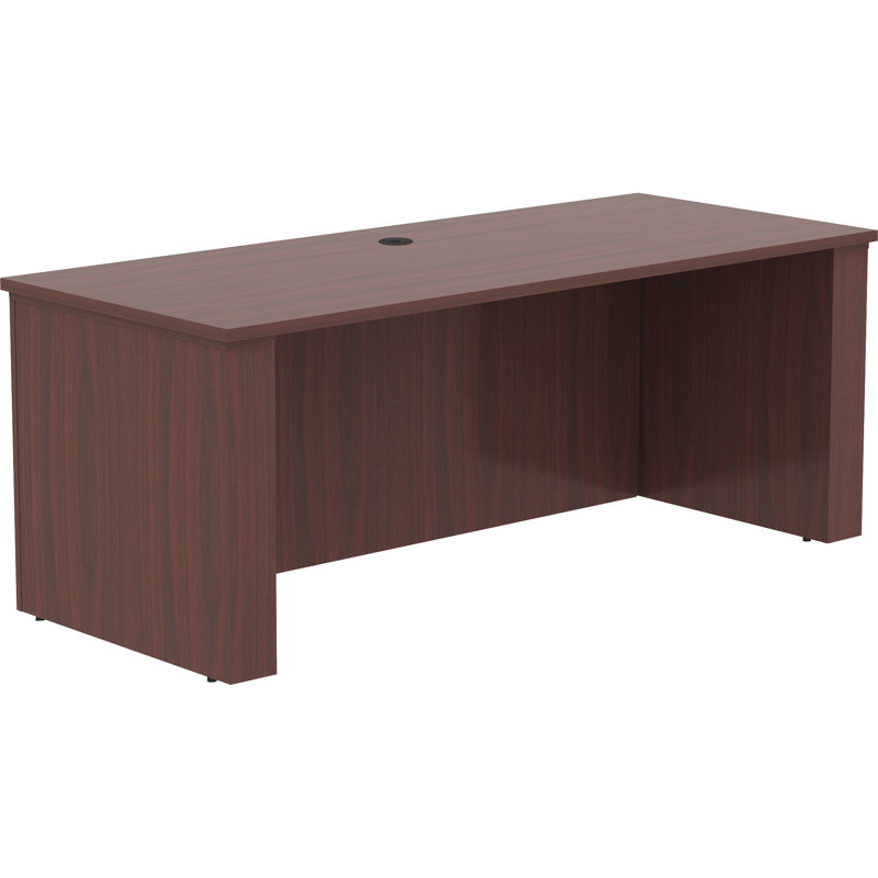 Essentials Series Sit-To-Stand Desk Shell, Mahogany