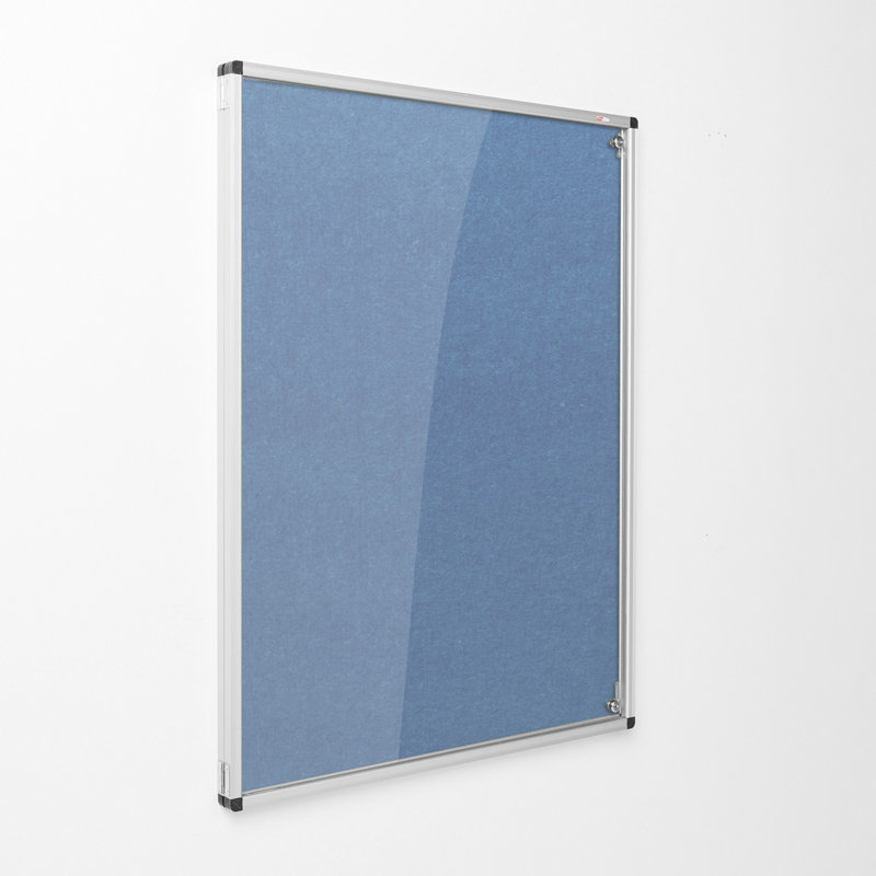 Wall Mounted Bulletin Board, 120cm H x 90cm W, Light Blue